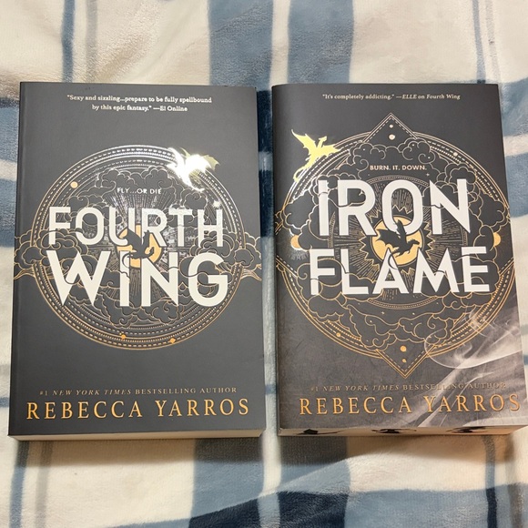 Other - Fourth Wing & Iron Flame by Rebecca Yarrod- Gray and Gold